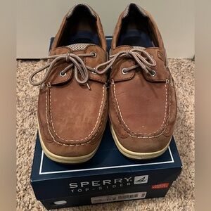 Sperry Men's Brown Boat Shoes LANYARD 2 EYE DK TAN W/OR